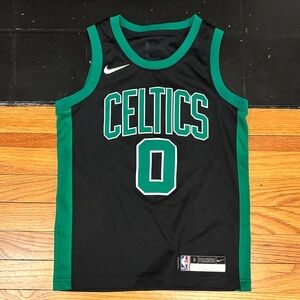 Kids Nike Celtics Jason Tatum Black and Green Basketball Tank Size 8